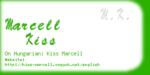 marcell kiss business card